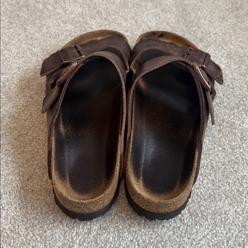 Birkenstock Brown Leather Arizona Sandals Men’s - Picture 5 of 5